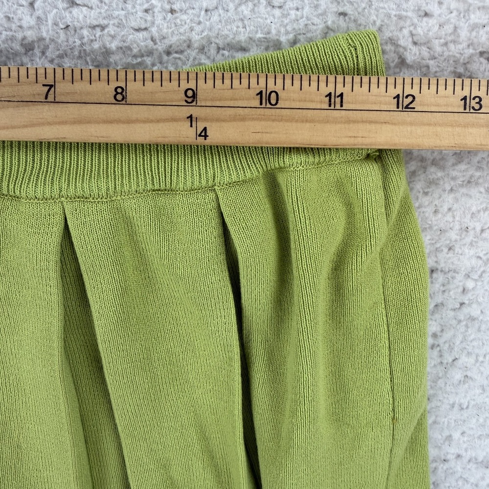 Daisy Womens Green Knit 2 Piece Set Polo Top M Pleated Mini Skirt S - Picture 6 of 10